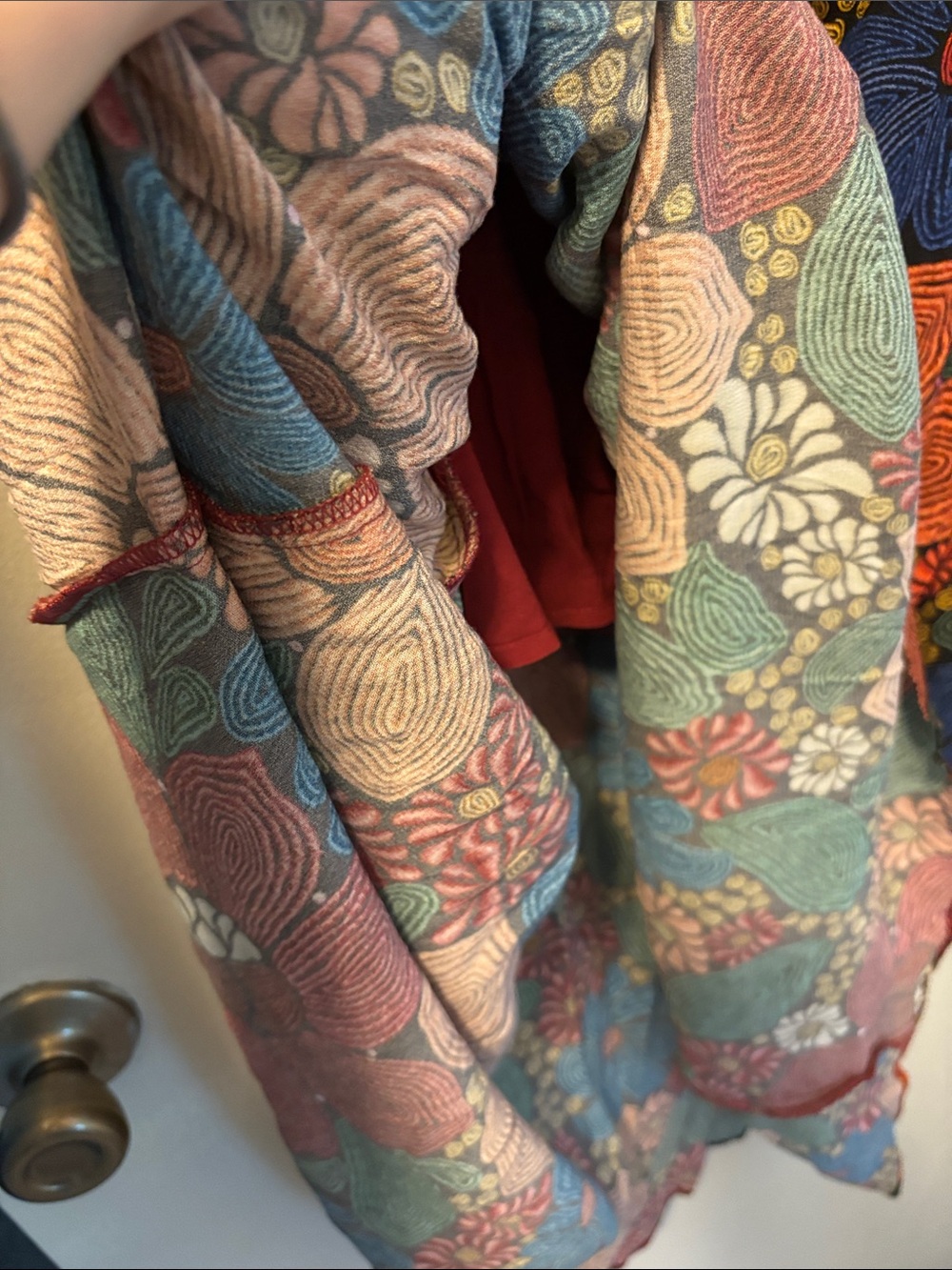 FARM Rio Multi-Color Floral Maxi Dress - Orange, Green, Blue, Red - Picture 6 of 7